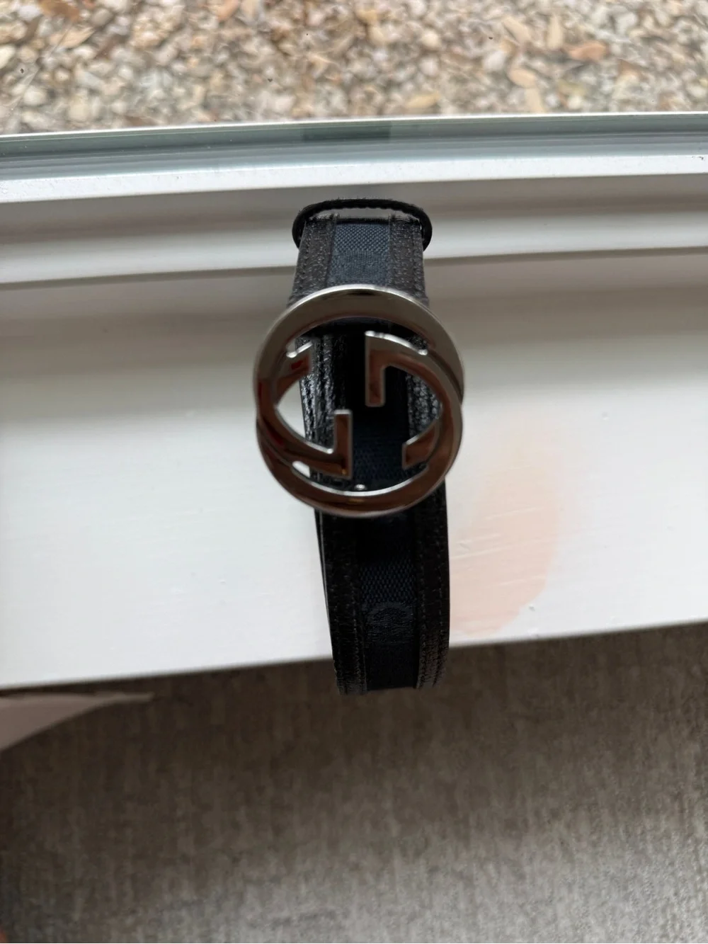 Gucci - 2006 Black Leather Belt with Silver Logo Buckle